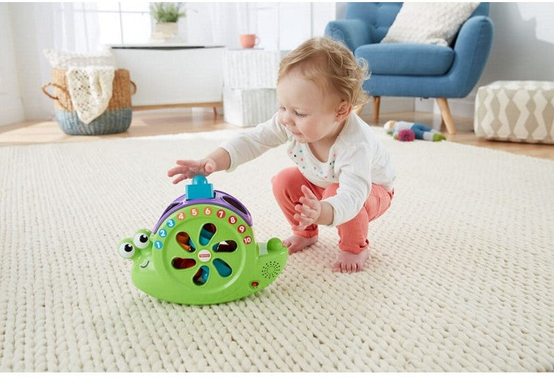 Fisher-Price Interaktives Spielzeug Baby-Musical Schnecke mit Sound 19x30cm