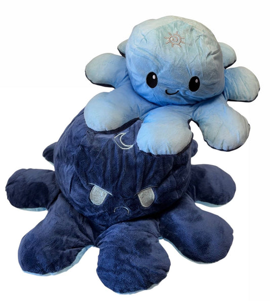 Oktopus Wendetier Reversible Oktopus 40cm Gr. M Blau Farbverlauf
