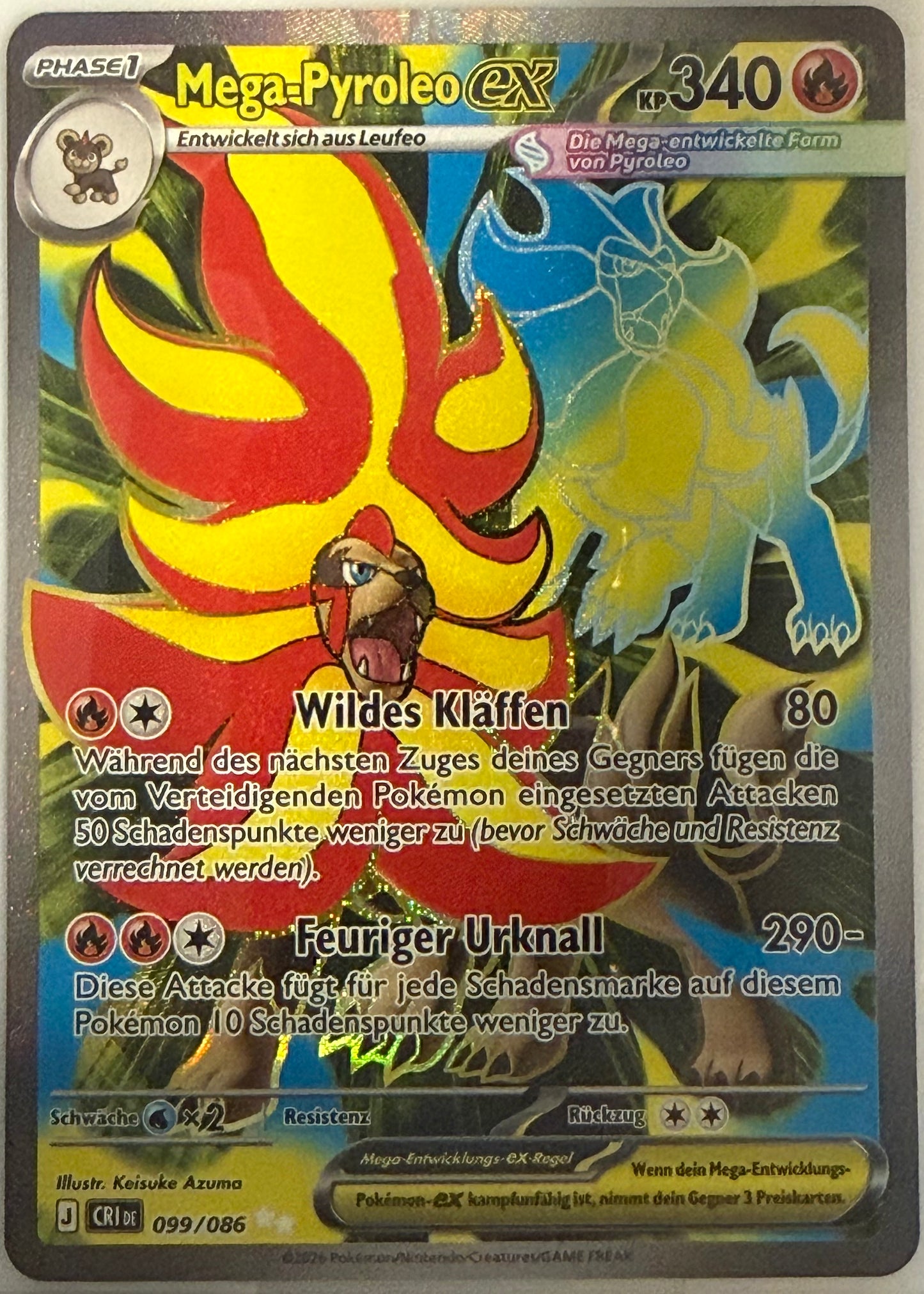 Mega-Pyroleo-ex 099/086 | Ultra Rare | Wachsendes Chaos | DE
