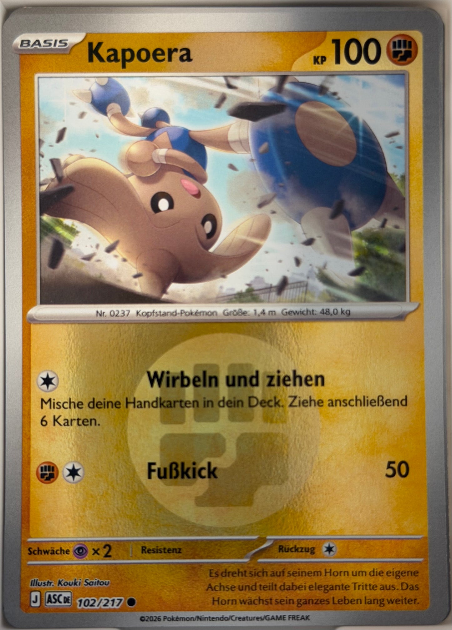 Kapoera 102/217 | Common Reverse Holofoil | Erhabene Helden | Deutsch