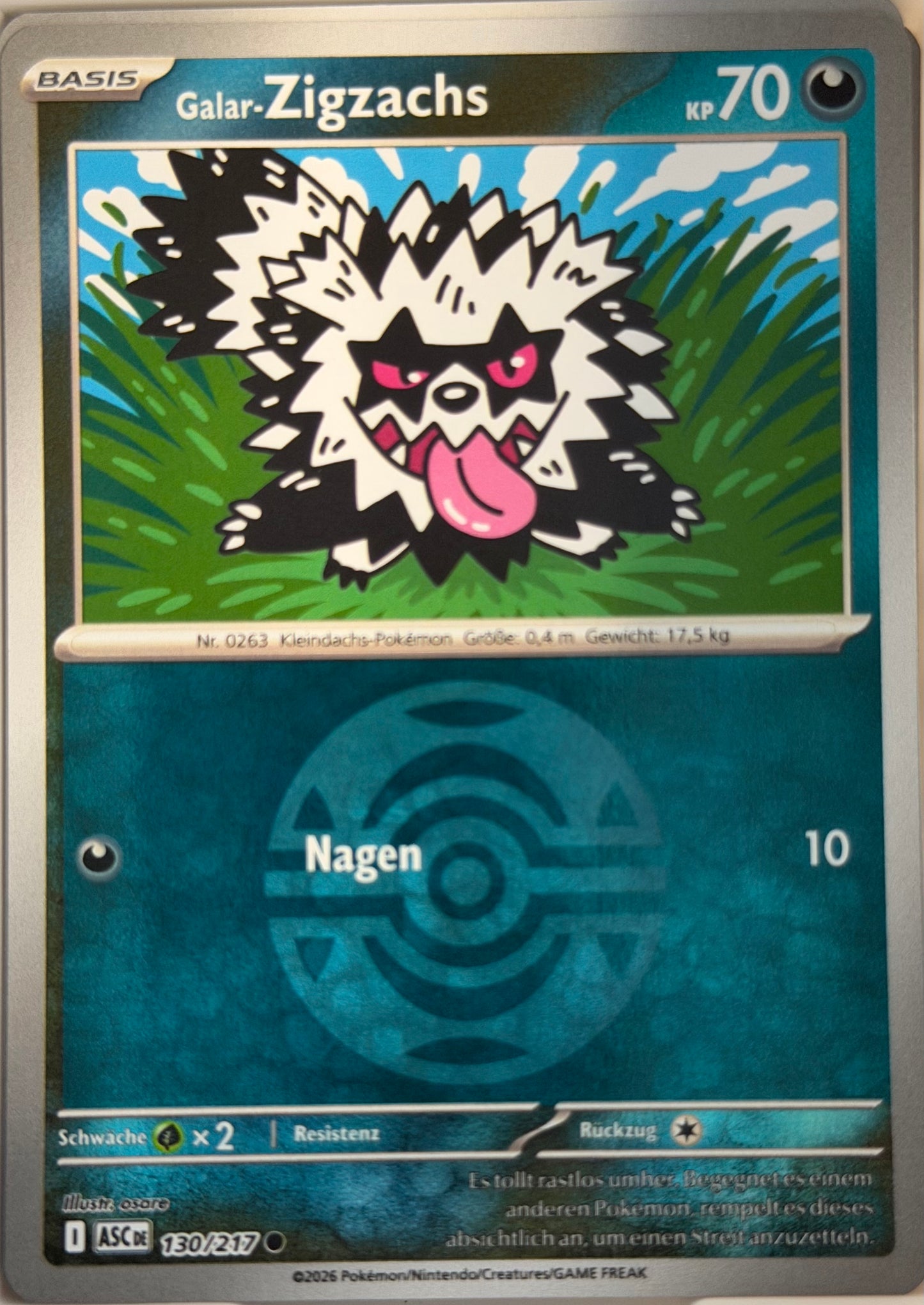 Galar-Zigzachs 130/217 | Common Reverse Holofoil | Erhabene Helden | Deutsch