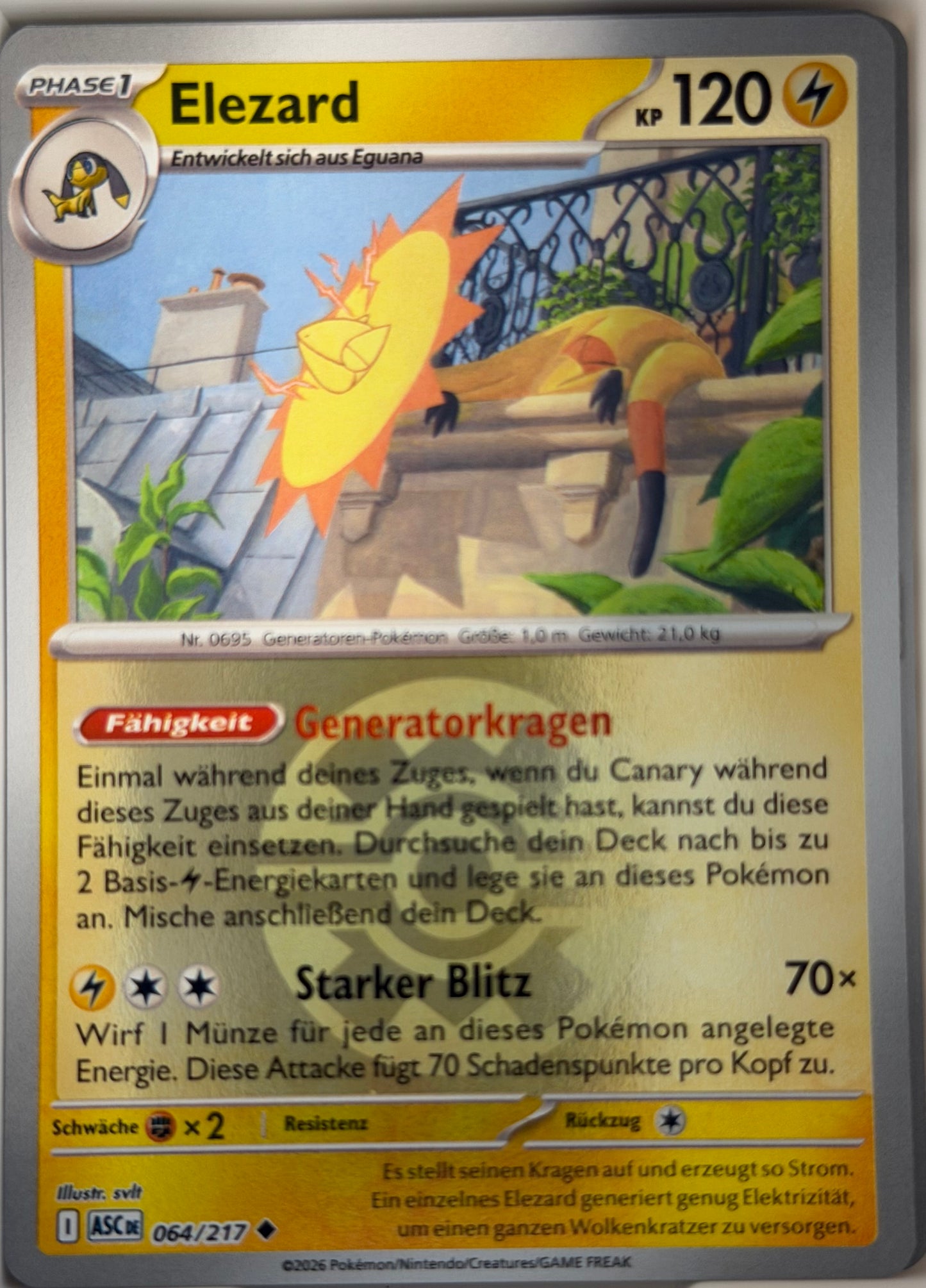 Elezard 064/217 | Uncommon Reverse Holofoil | Erhabene Helden | Deutsch