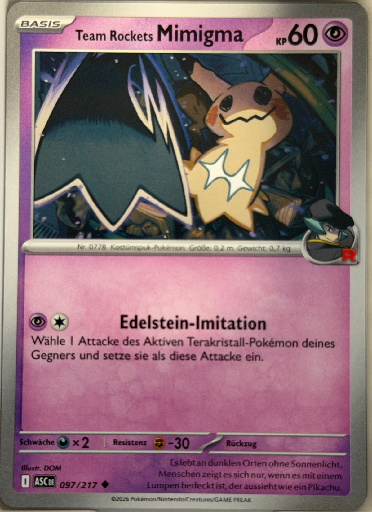 Team Rockets Mimigma 097/217 | Uncommon | Erhabene Helden | Deutsch