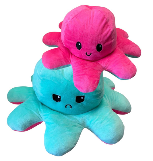 Oktopus Wendetier Reversible Oktopus 40cm Gr. M Pink-Mint