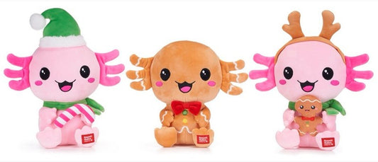 Kawaii Axolotl Christmas Plüschtiere – Weihnachtsplüsch 3 Varianten 24cm