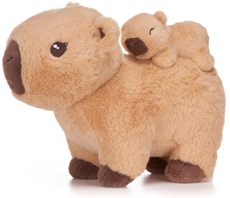 Capybara mit Babycapybara auf dem Rücken Plüschtiere – Natürlich niedlich & herrlich flauschig!
