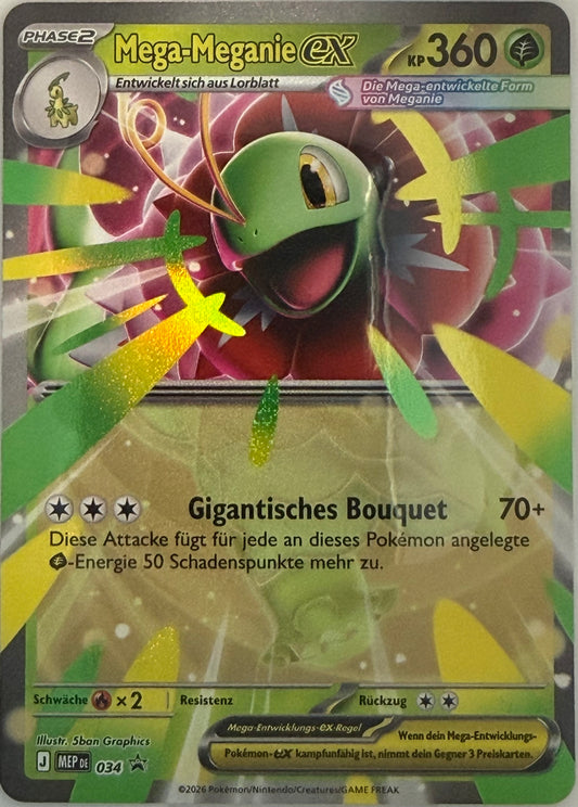 Mega-Meganie-ex 034 | Promo Holofoil | Erhabene Helden | Deutsch