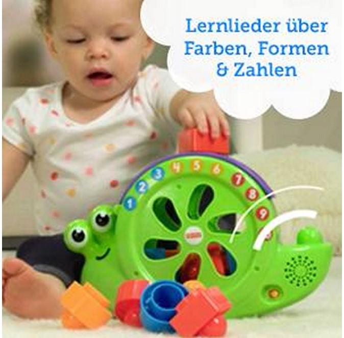 Fisher-Price Interaktives Spielzeug Baby-Musical Schnecke mit Sound 19x30cm