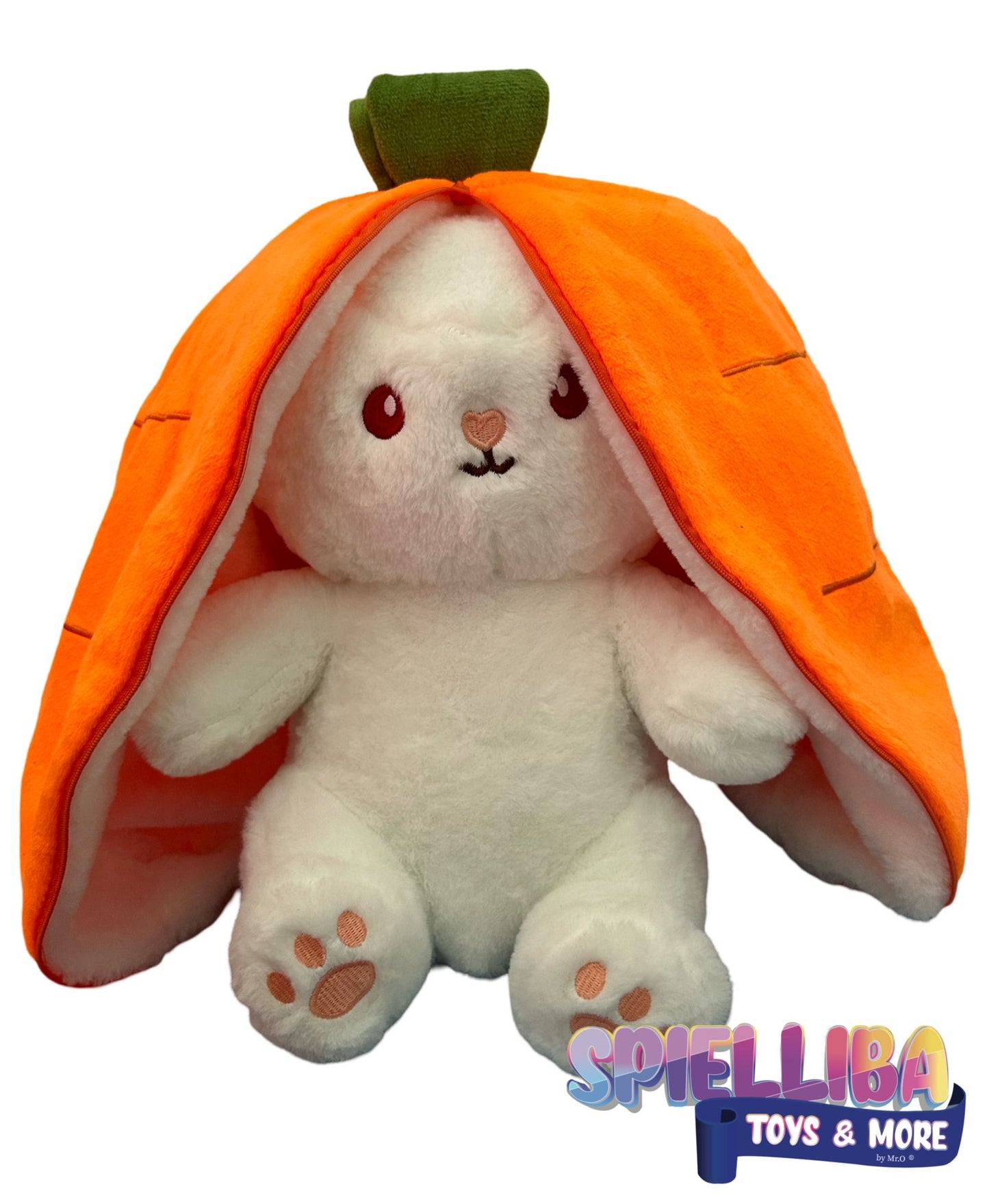 Reversible Kaninchen Karotte Stofftier Plüschtier 20cm