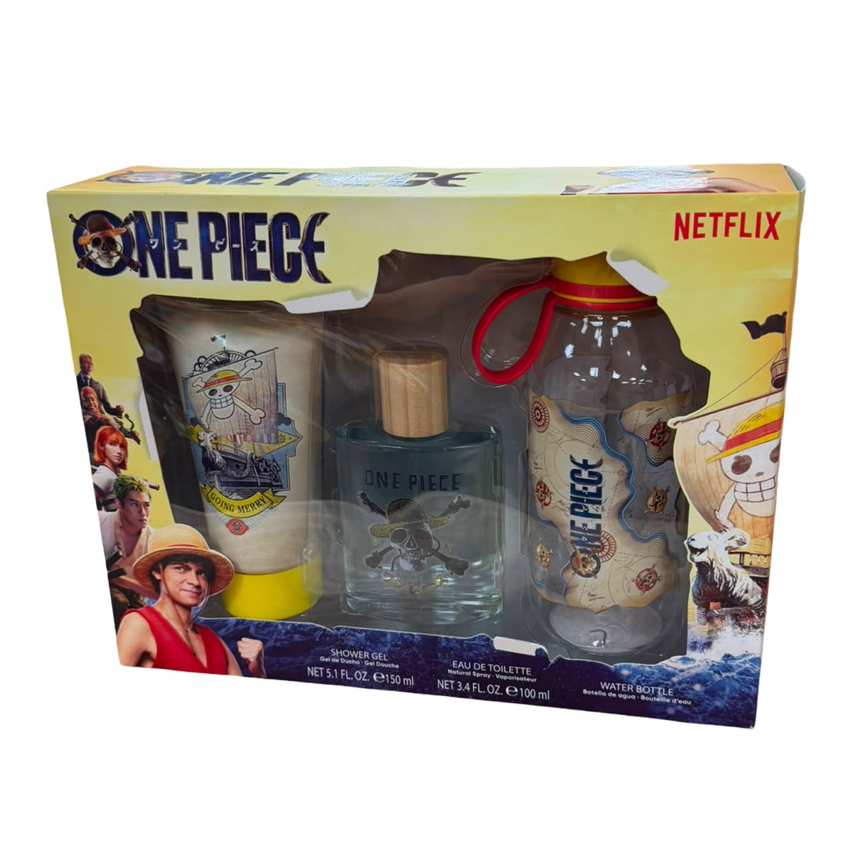 One Piece Netflix Geschenkset – Eau de Toilette, Duschgel & Trinkflasche