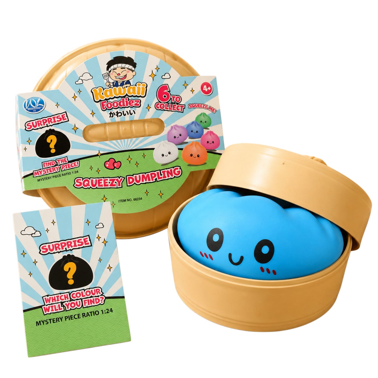 XL Kawaii Squeezy Dumpling 6 to Collect Knautschfigur ca. 16 cm