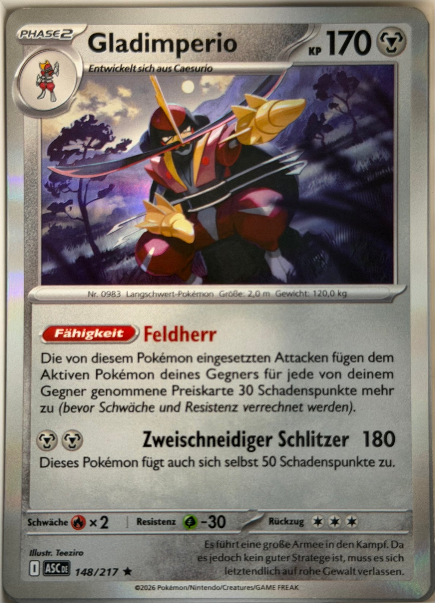 Gladimperio 148/217 | Rare Holofoil | Erhabene Helden | Deutsch