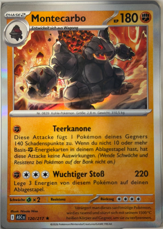 Montecarbo 120/217 | Rare Holofoil | Erhabene Helden | Deutsch