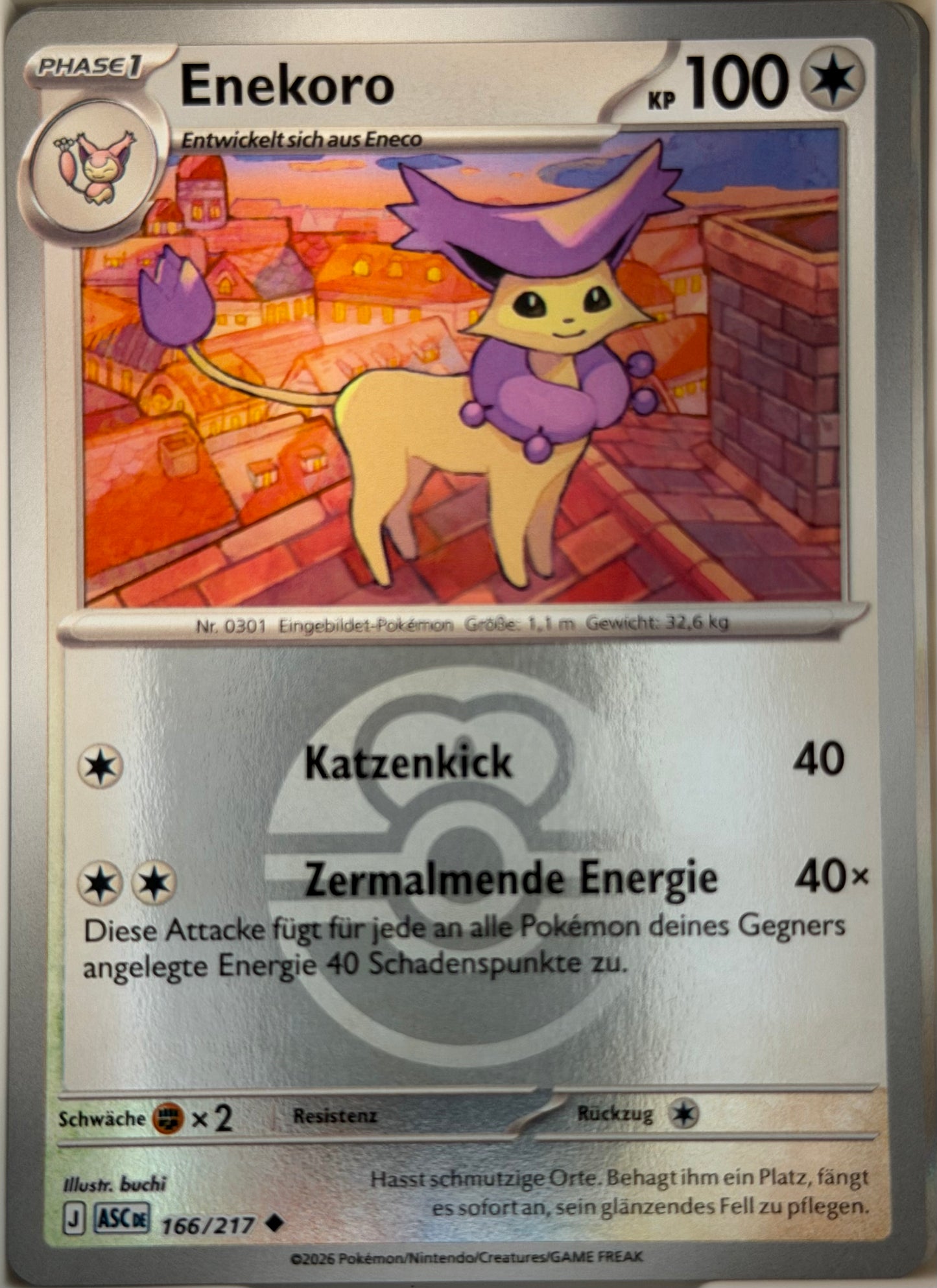 Enekoro 166/217 | Uncommon Reverse Holofoil | Erhabene Helden | Deutsch