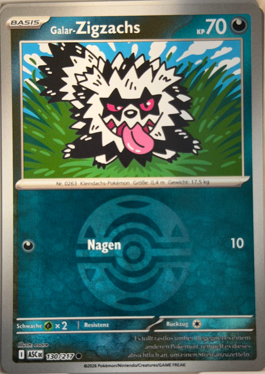 Galar-Zigzachs 130/217 | Common Reverse Holofoil | Erhabene Helden | Deutsch