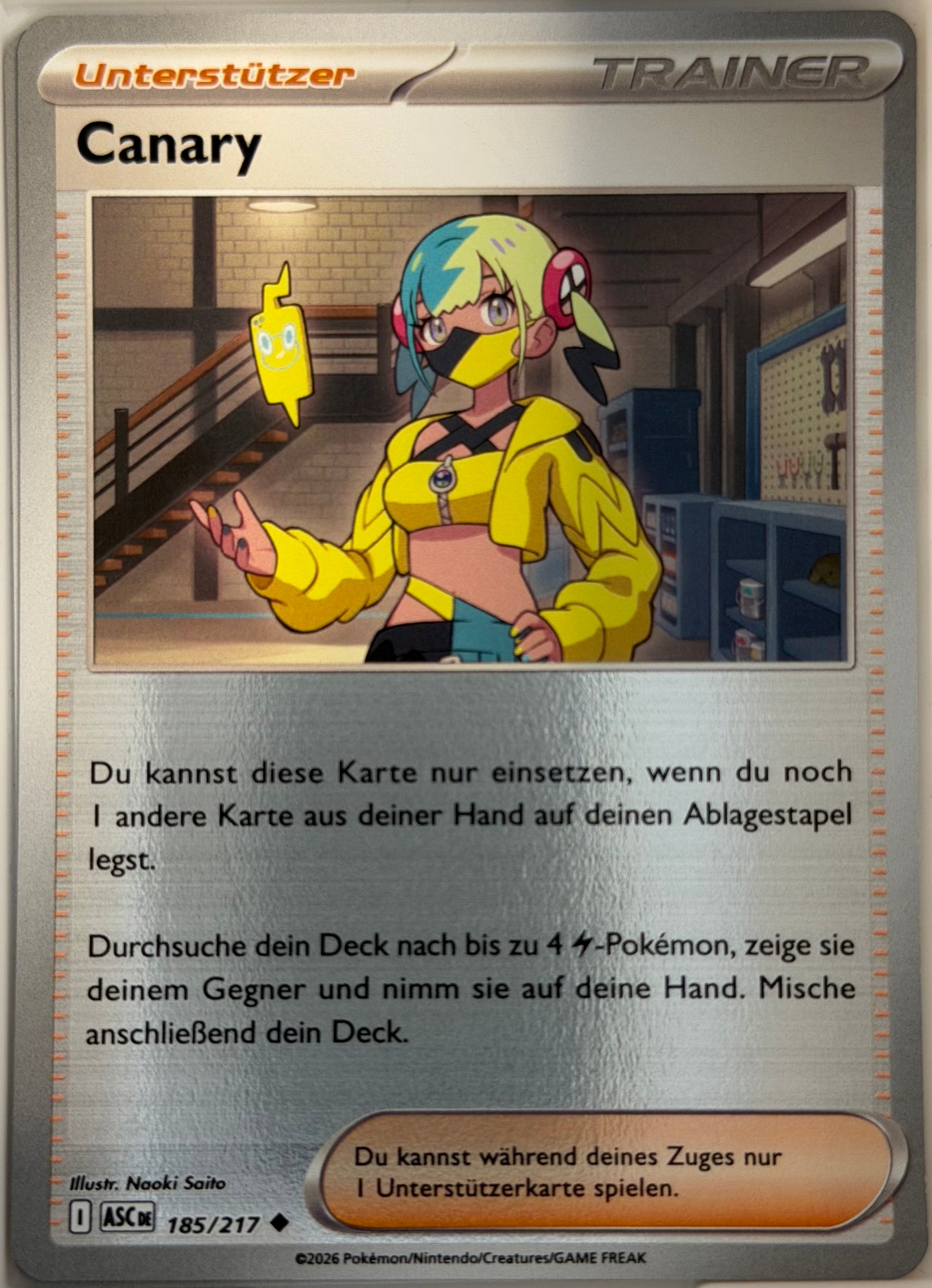 Canary 185/217 | Uncommon Reverse Holofoil | Erhabene Helden | Deutsch