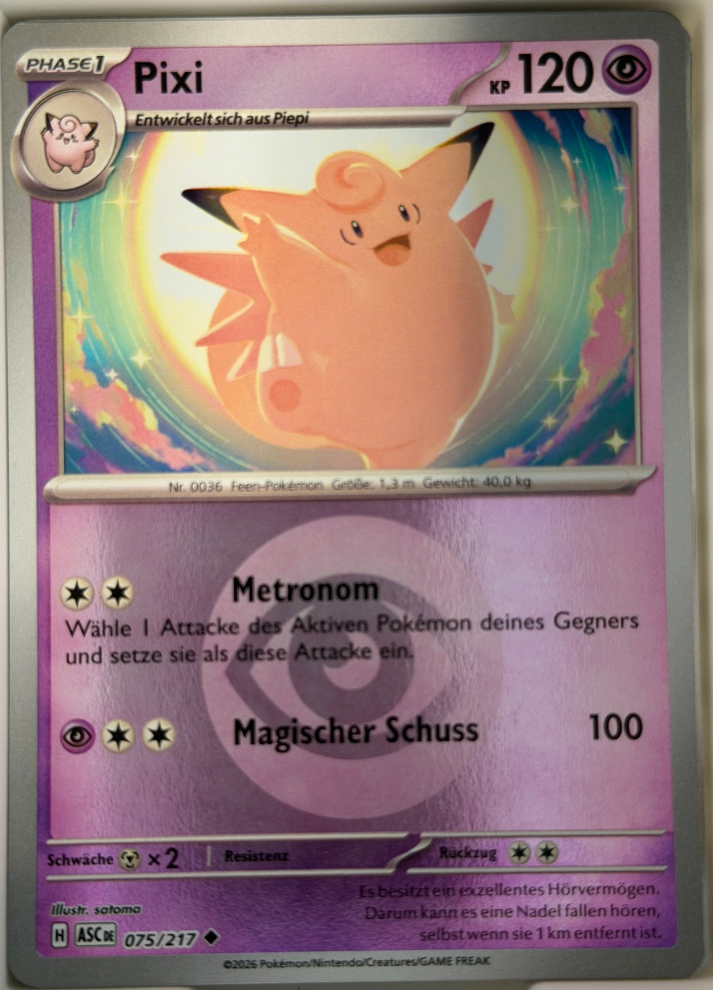 Pixi 075/217 | Uncommon Reverse Holofoil | Erhabene Helden | Deutsch