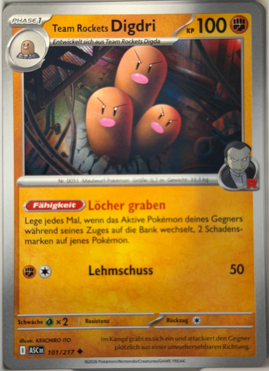 Team Rockets Digdri 101/217 | Uncommon | Erhabene Helden | Deutsch