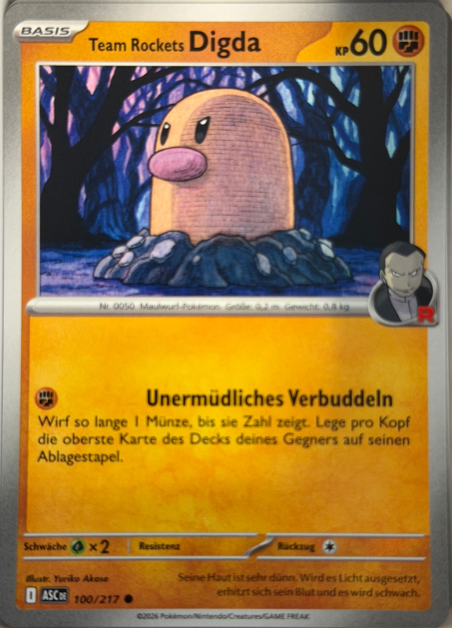 Team Rockets Digda 100/217 | Common | Erhabene Helden | Deutsch