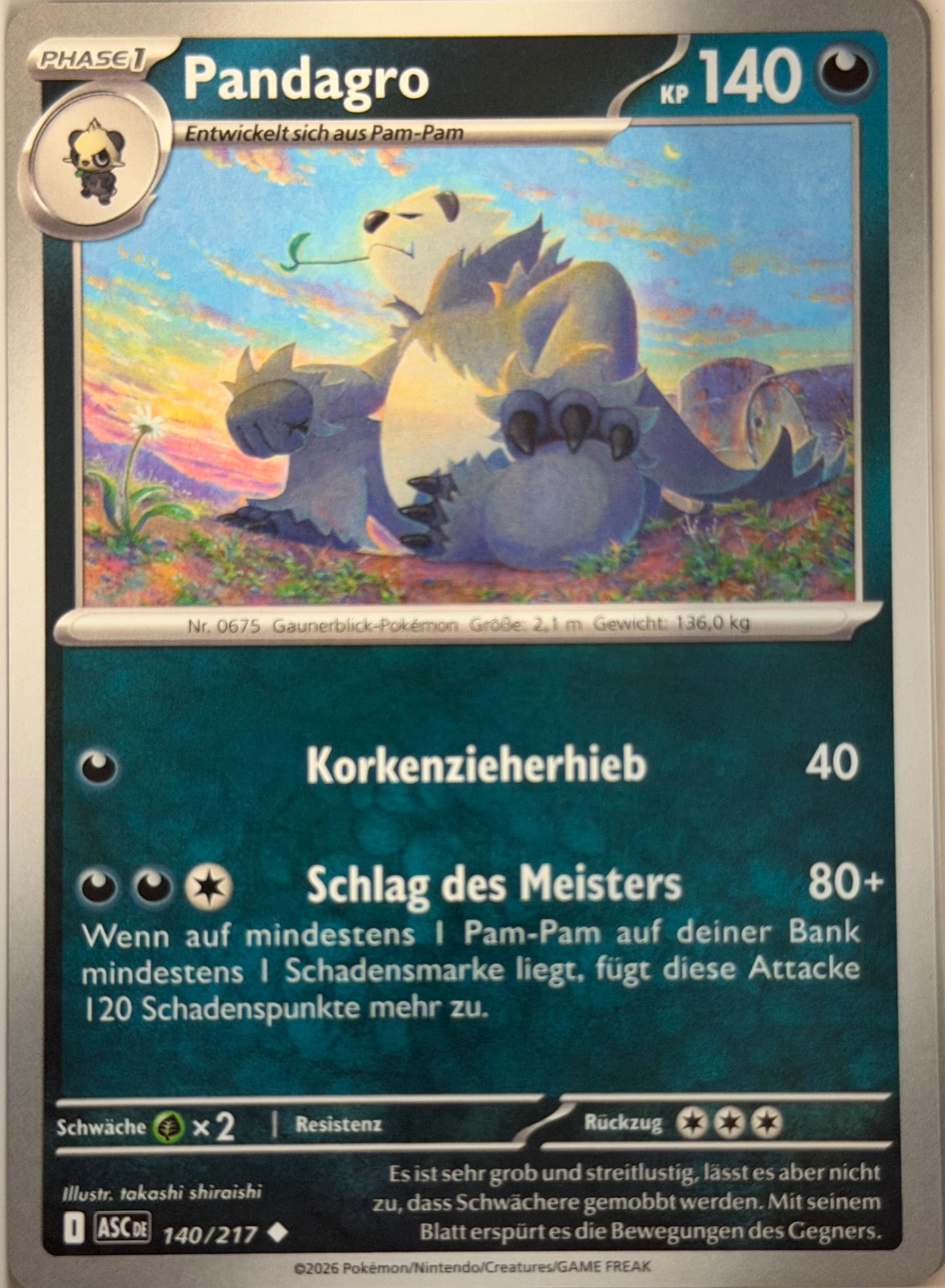 Pandagro 140/217 | Uncommon | Erhabene Helden | Deutsch