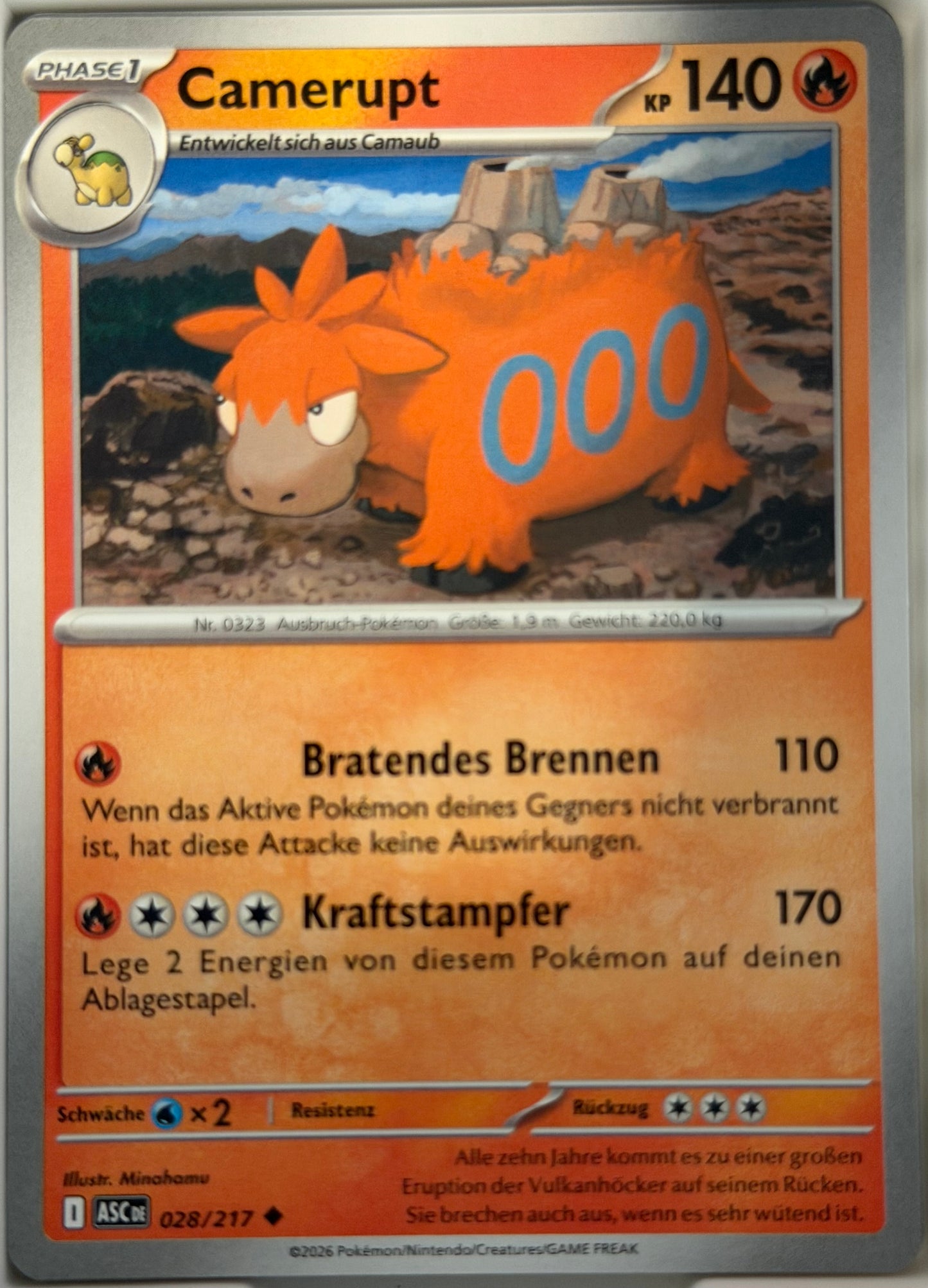 Camerupt 028/217 | Uncommon | Erhabene Helden | Deutsch
