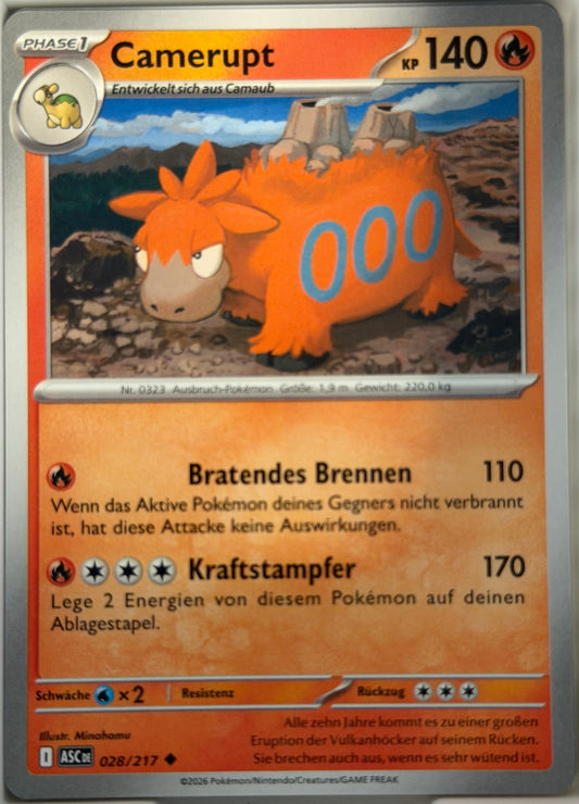 Camerupt 028/217 | Uncommon | Erhabene Helden | Deutsch
