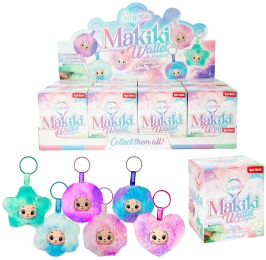 Makiki Surprise Wallet – Plüsch Anhänger-Geldbörse mit Schlüsselring (ca. 13 cm)