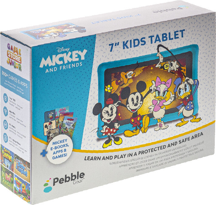 🐭 Disney Mickey and Friends – Pebble Gear 7” Kinder-Tablet (500+ Spiele & Apps, Blau)