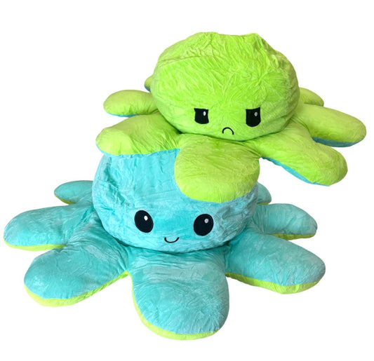 Oktopus Wendetier Reversible Oktopus 80cm Gr. XL Mint-Grün