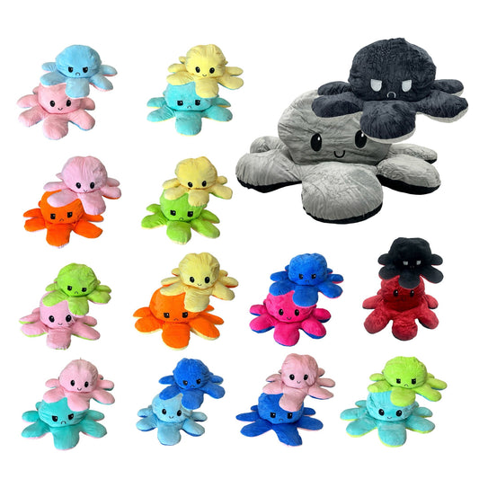 Oktopus Wendetier Reversible Oktopus 80cm Gr. XL Farbwahl