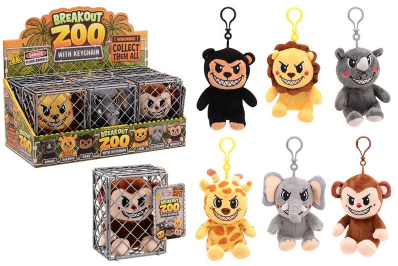 Breakout Zoo – Plüsch Schlüsselanhänger (6 Motive)