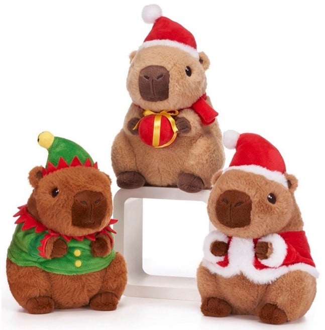 Capybara Christmas Plüschtiere – Weihnachtsplüsch 3 Varianten 24cm